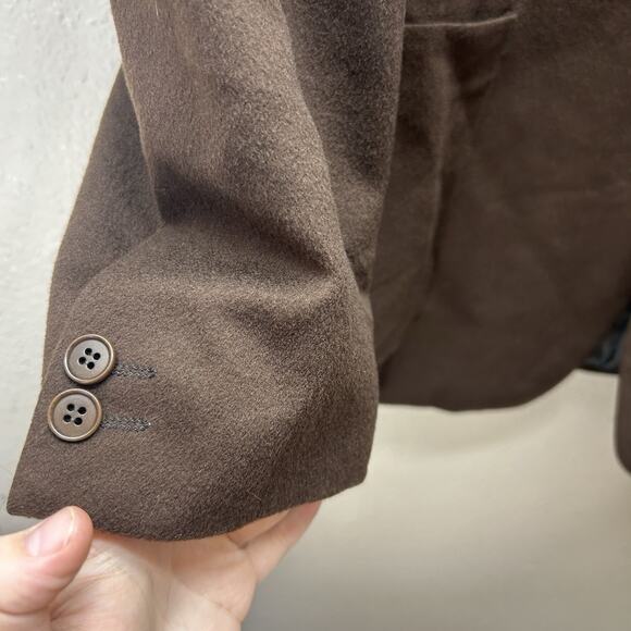 Pal Zileri Loro Piana 46L Wool Cashmere Sport Jacket Brown Blazer Suit 3 Button - Picture 3 of 8